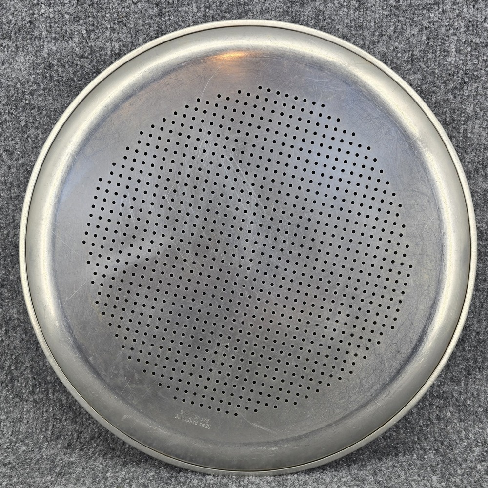 Vtg REMA Aluminum Oven  Pizza Baking Pan 16" Round Large Vented Crispy Crust